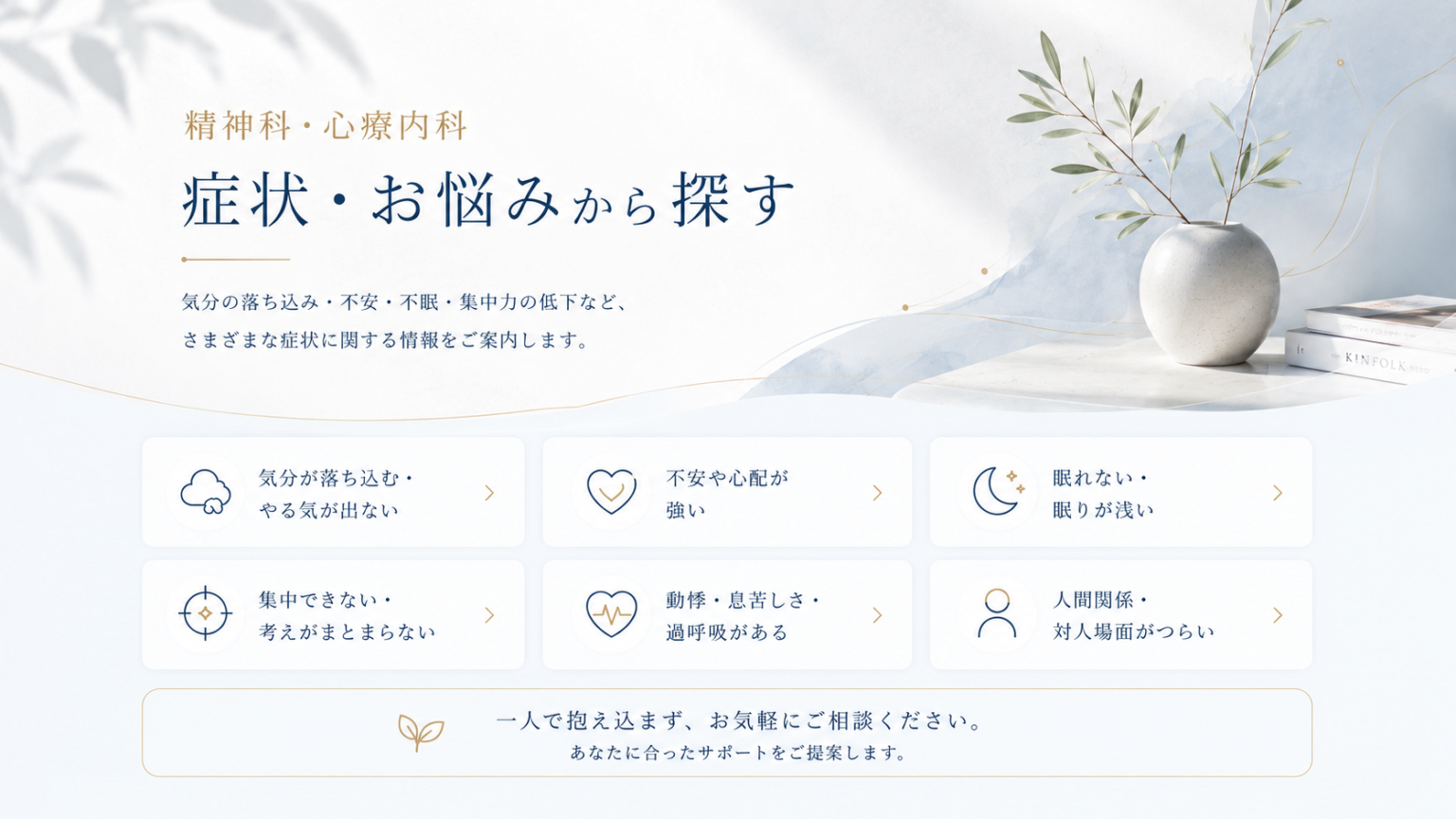 精神科　心療内科　疾患　特性