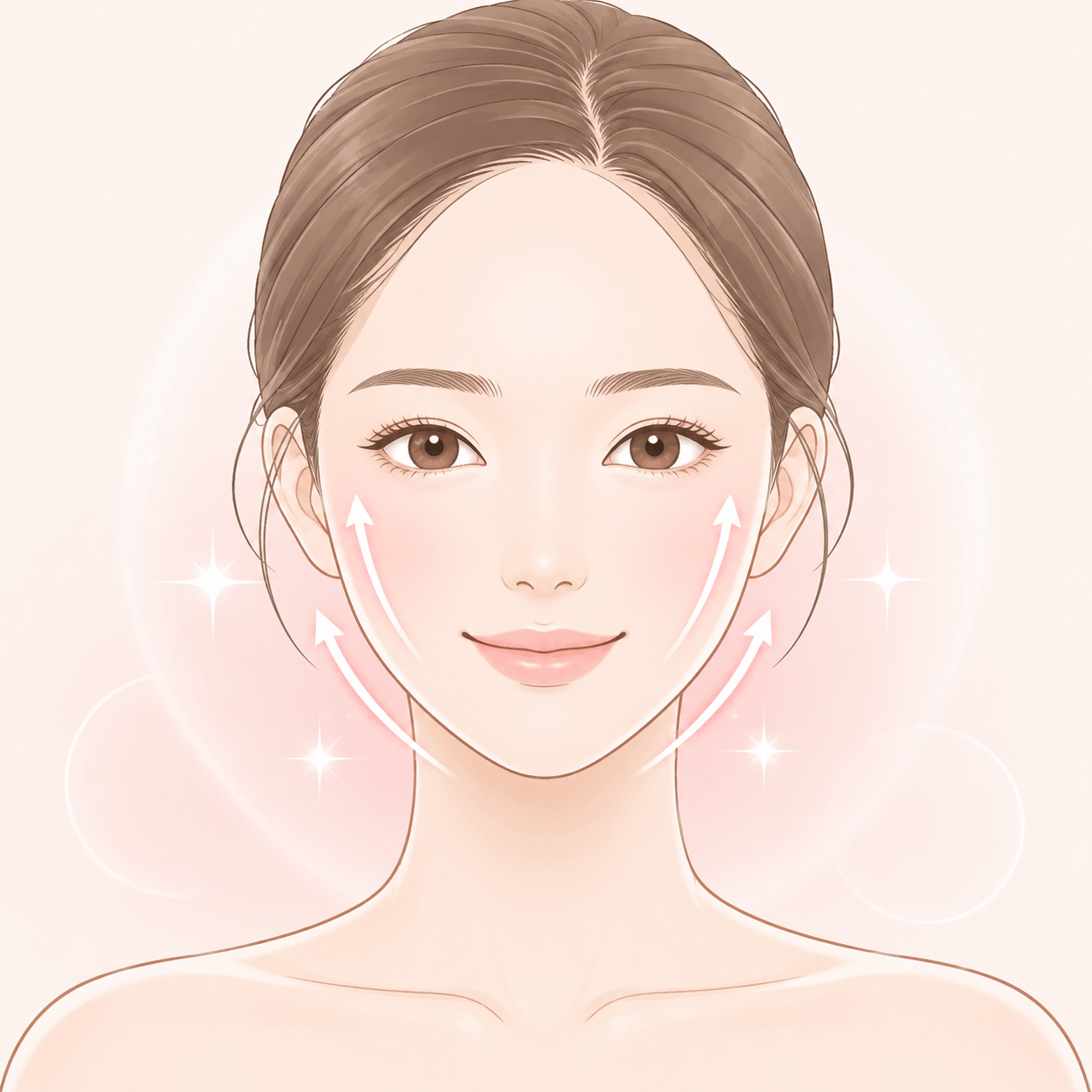 肌のハリや弾力感をイメージしたイラスト