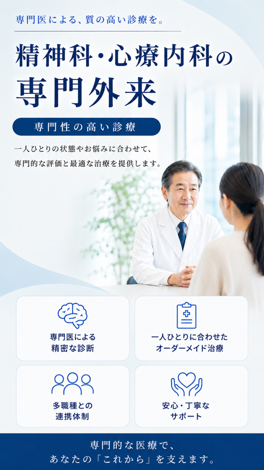 精神科　心療内科　専門外来