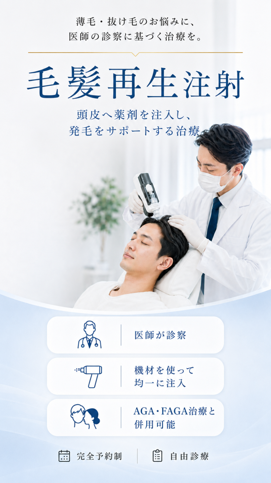 毛髪再生注射　毛髪再生メソセラピー