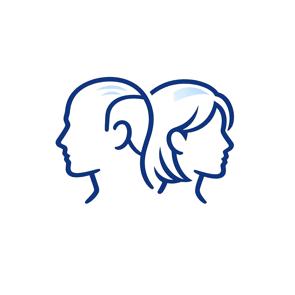 男性と女性の薄毛に対応する毛髪再生注射のイラスト