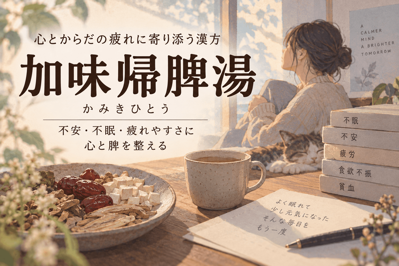 【精神科専門医が解説】加味帰脾湯(カミキヒトウ)の効果・作用機序|不眠・不安・疲れやすさに 8 加味帰脾湯とは