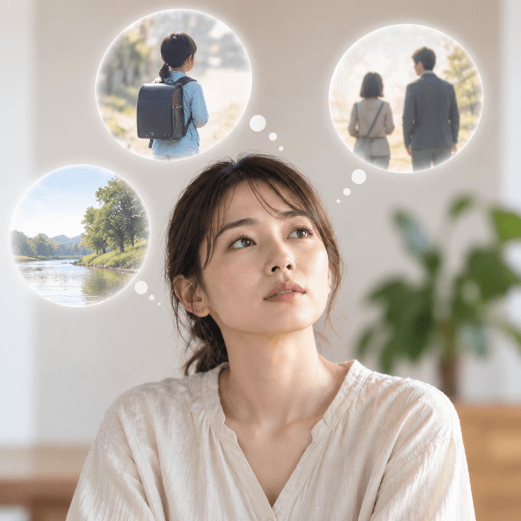 過去と現在とのつながりを考えるイメージ