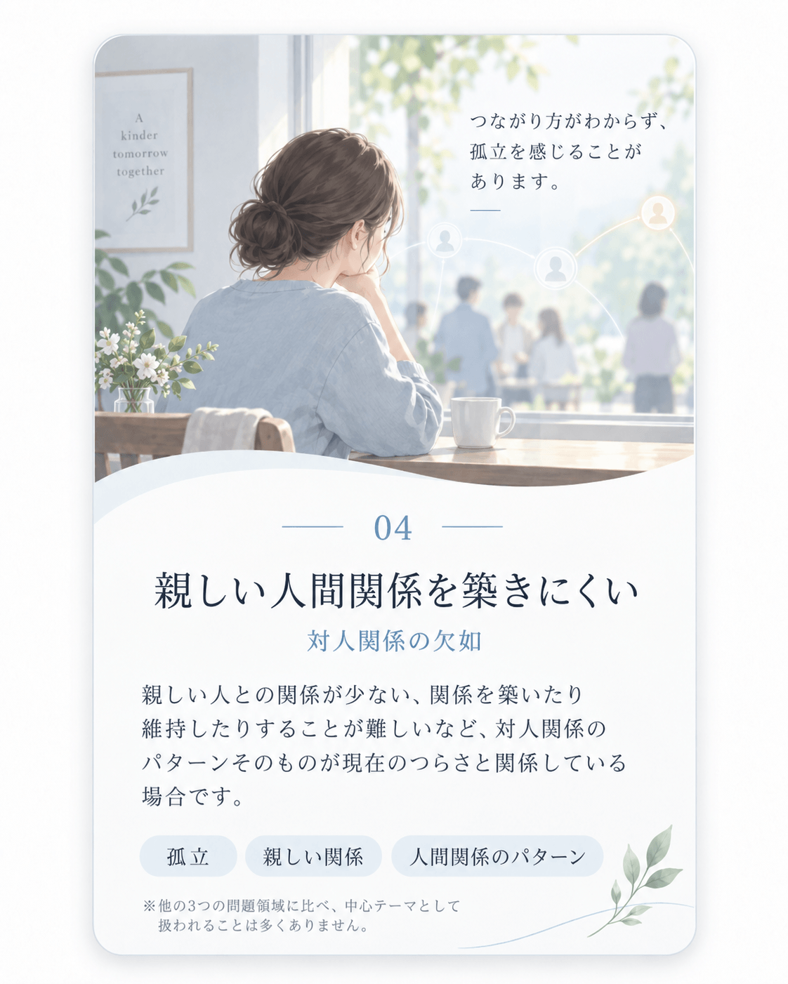 IPTの問題領域 対人関係の欠如